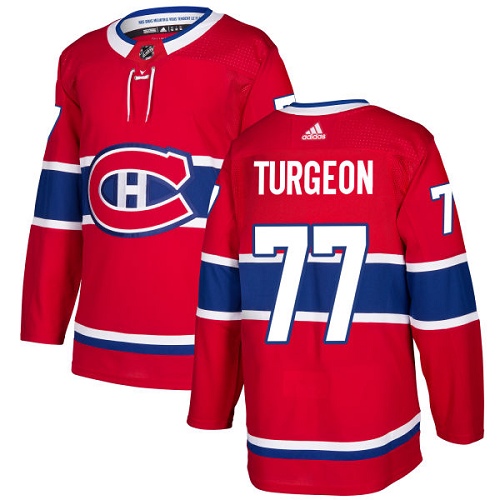 Adidas Men Montreal Canadiens 77 Pierre Turgeon Red Home Authentic Stitched NHL Jersey
